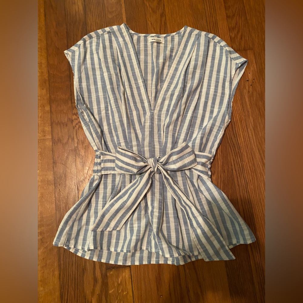 Dress top blue and white Max Studio size M